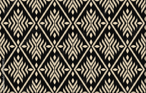Ethnic abstract ikat art. Aztec ornament print. geometric ethnic pattern seamless  color oriental.  Design for background ,curtain, carpet, wallpaper, clothing, wrapping, Batik, vector illustration.
