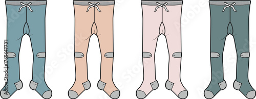 Cozy Comfort Assorted Leggings for Infants in Soft Hues - Apparel Vectors