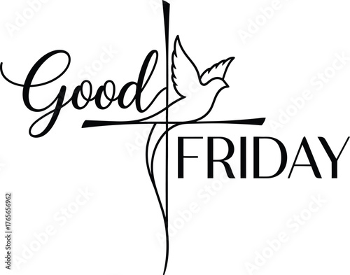 Good Friday Commemoration with Cross and Dove
