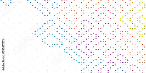 Abstract white background with color transparent circles