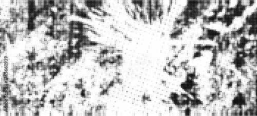 grunge black and white texture featuring halftone dots and dust screen print effect for graphic projects