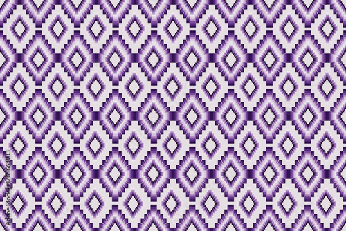 seamless  pattern, A mesmerizing purple geometric pattern with diamond symmetry, radiating elegance and modern sophistication.