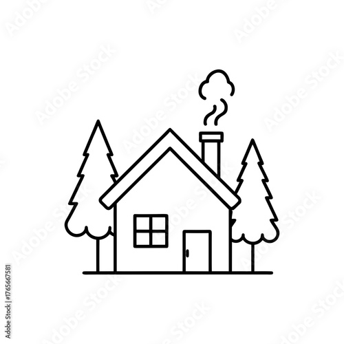 Minimalist Cozy House Vector Illustration vector illustration