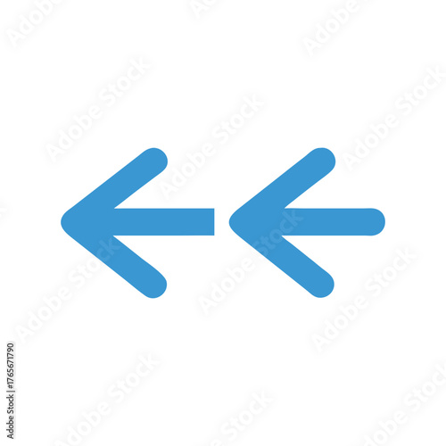 Opposing Blue Arrows Symbolizing Direction Contrast