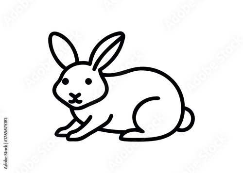 Simple Outline Rabbit