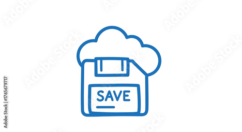 Hybrid Work & Digital Nomad Cloud Saving Concept - Secure Data Storage and Remote Access Solutions