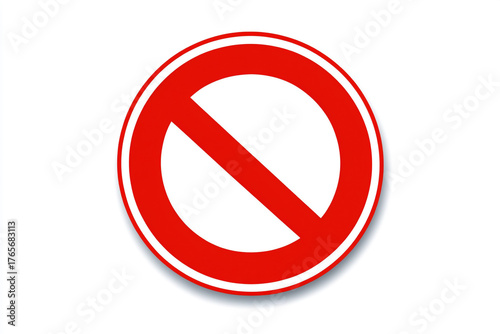 Prohibition sign isolated on white background, a symbol of restriction and denial Free Download Prohibition sign isolated on white background, a symbol of restriction and denial - GFXLoad