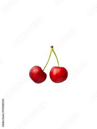 cherries on a white background