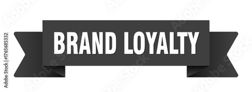 brand loyalty ribbon isolated on transparent background. brand loyalty ribbon