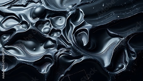 A mesmerizing material that is both flowing liquid and shimmering solid, contained within a force field.