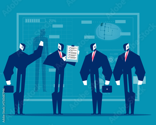 Robot. Artificial intelligence analysis results human body