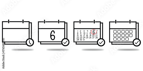 Specific Day Calendar. Calendar icon vector illustration sign.