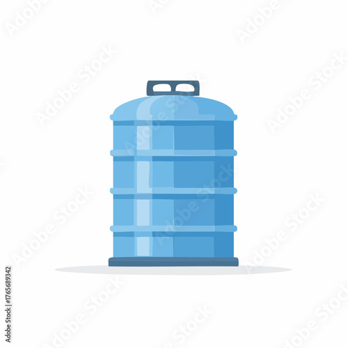 Large Blue Plastic Water Cooler Bottle with Handle and Refillable Container