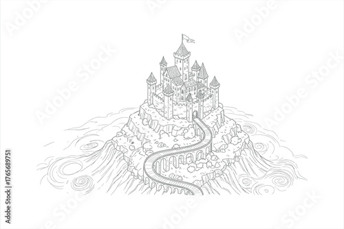 Fantasy Castle on a Hill