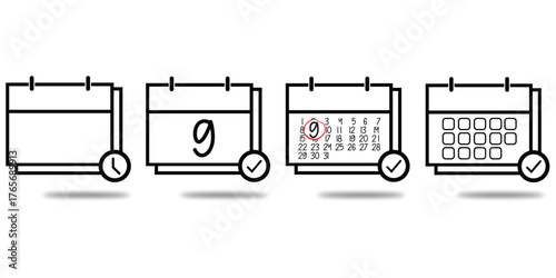 Specific Day Calendar. Calendar icon vector illustration sign.