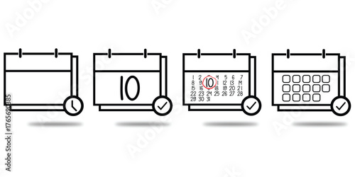 Specific Day Calendar. Calendar icon vector illustration sign.