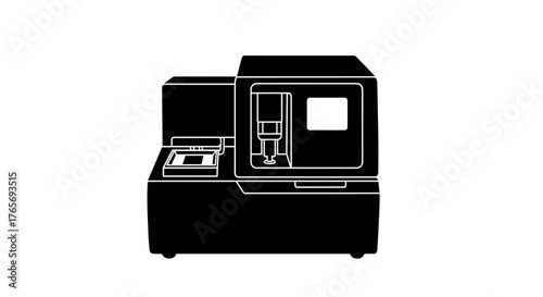 Modern dental milling machine for precision dentistry and restoration.