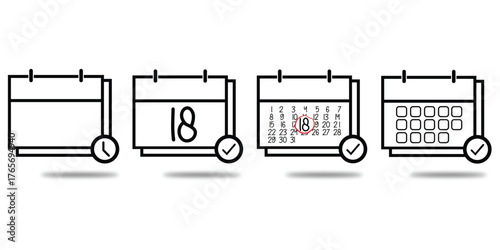 Specific Day Calendar. Calendar icon vector illustration sign.