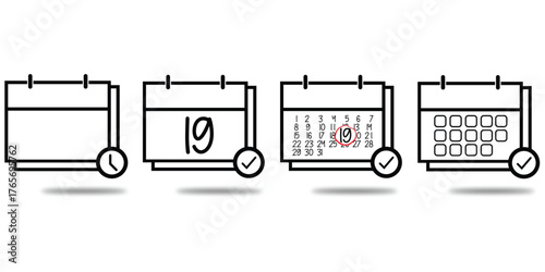 Specific Day Calendar. Calendar icon vector illustration sign.