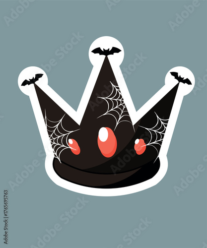 Illustration Queen with Boo and Bat, Web
