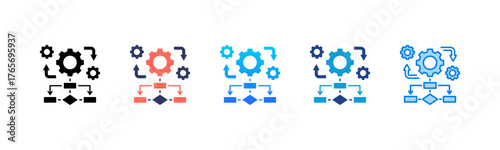 Automation Flow Consistent and versatile vector icons illustrating essential concepts in various styles