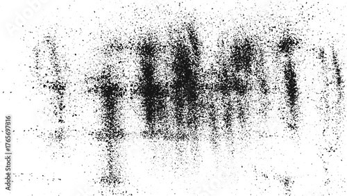 Dirty or dust film grain speck grit grunge overlay  Rough texture. Worn down wallpaper pattern design. Broken plaster grunge damask effect