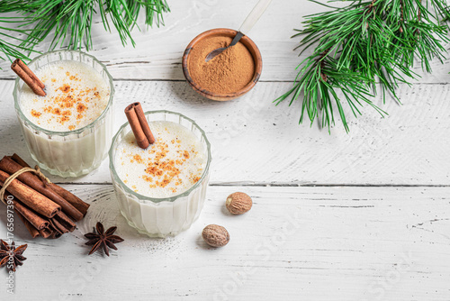 Eggnog cocktail drink for Christmas