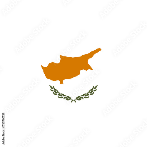 Round Cyprus flag emblem design element