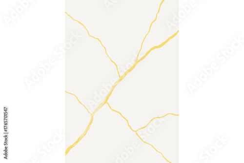 Luxurious white marble texture background with golden kintsugi style cracks and veins creating an elegant surface pattern