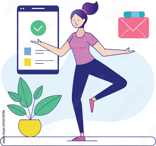 Woman exercising at home 