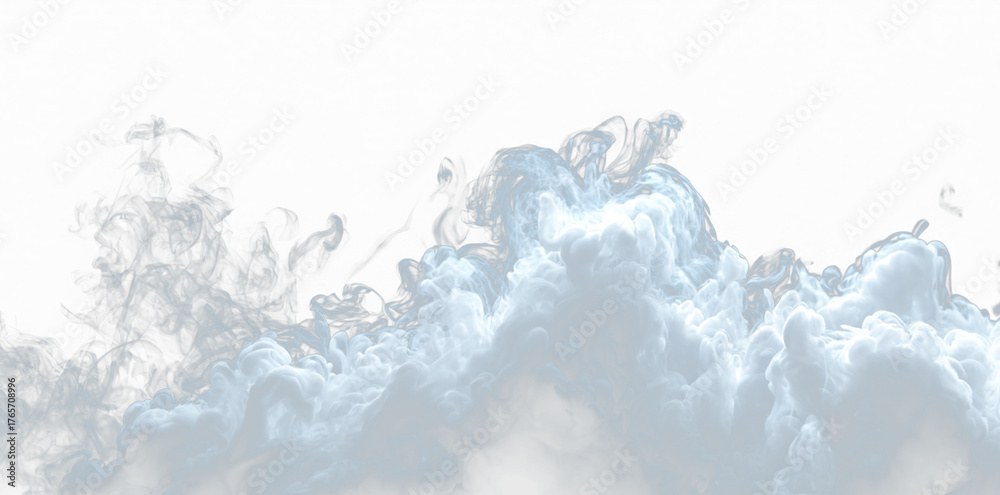 Fototapeta premium Grey smoke curls upward in delicate, flowing spirals. Ideal for mystical, dreamy, or abstract compositions. Perfect for overlays, mockups, or design accents. PNG