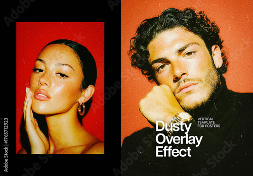 Dust Overlay Poster Photo Effect Mockup
