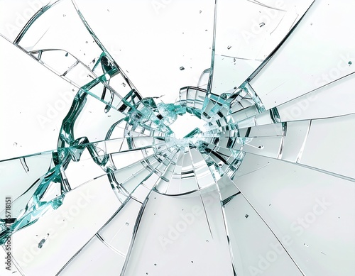 Broken Glass Impact Pattern