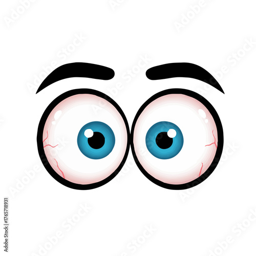 Rolling Eyes Cartoon Eyes – Funny Vector Illustration