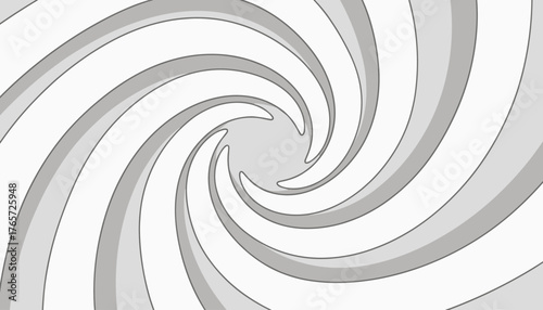 Abstract white spiral paper texture background with a hypnotic swirling vortex effect, creating a sense of depth and movement, perfect for graphic design and creative projects.