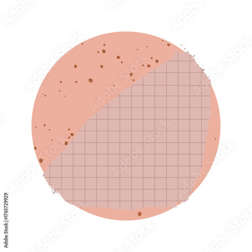 Semiconductor wafer with grid pattern and imperfections.