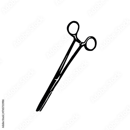 Doctors scissors used to cut bandages at a hospital.