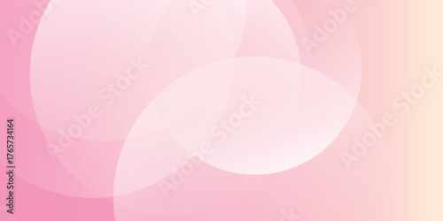 Abstract pastel colorful pink and yellow gradations. Circle effect style geometric illustration banner texture eps10