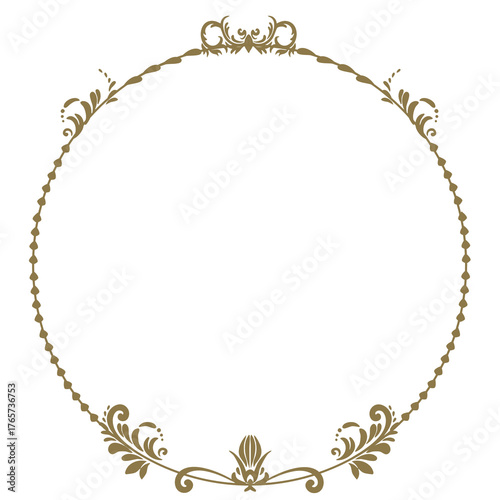 Ornate Gold Round Frame