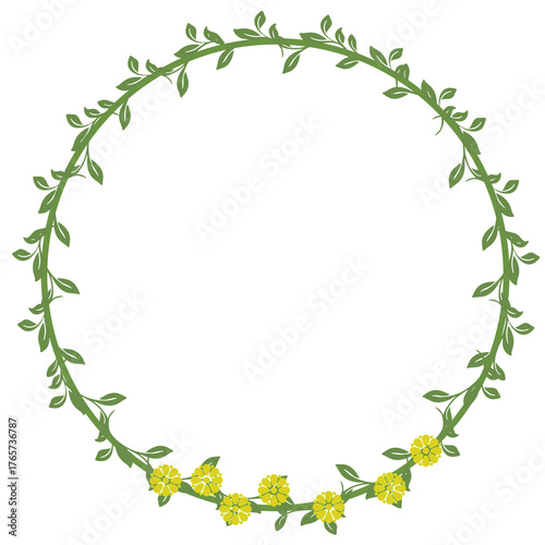Yellow Blossom Vine Wreath