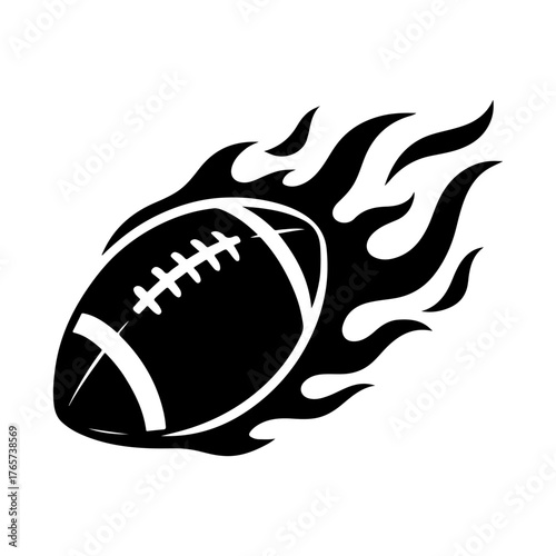 Fire American Football Silhouette