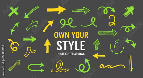 A versatile collection of artistic hand-drawn arrow illustrations, offering unique stylistic elements to personalize designs and guide visual communication effectively