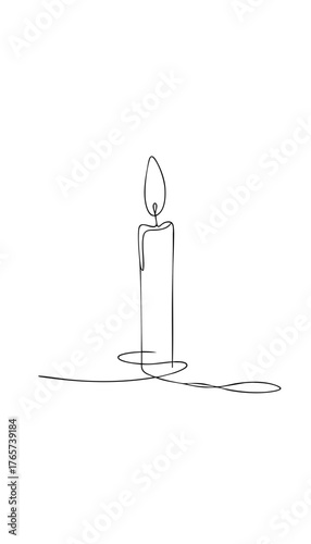 Tall church candle icon long taper candle