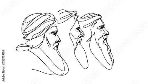 three wise men vector icon