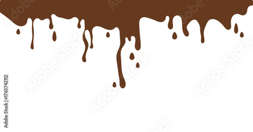Chocolate melt. chocolate drops fluid background. chocolate liquid background. abstract chocolate background.	