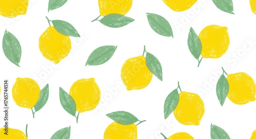 Bright and Sunny Lemon Pattern A Refreshing Citrus Delight for Design Projects