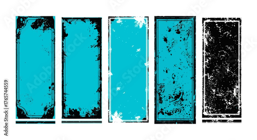 Distressed Frame Set Grunge Texture Collection for Creative Projects
