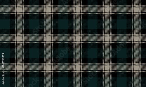 Seamless plaid pattern, green, beige, black, gives a simple, elegant look, but also has a unique style. Suitable for designing clothes, skirts, pants, dresses.