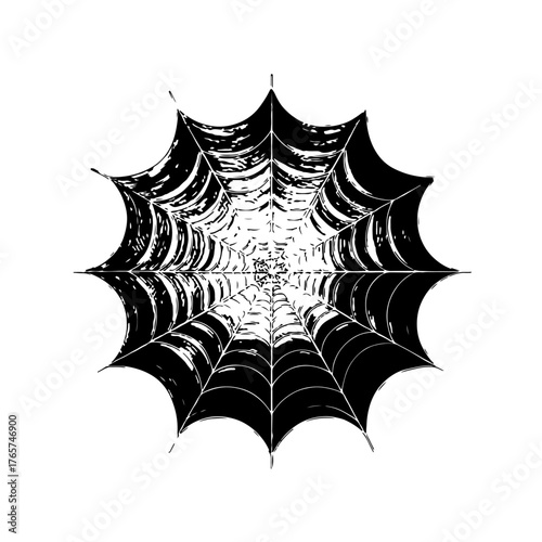 Spooky Spider Web Vector Art: Black Halloween Decor for Creative Design Projects