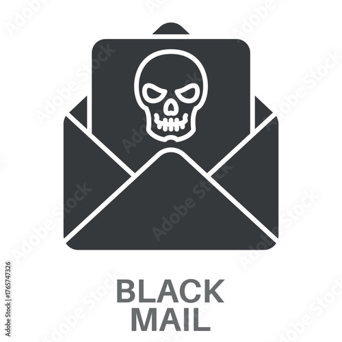 Blackmail Simple Style Glyph Design Vector 